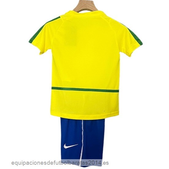 Nuevo 1ª Conjunto De Niños Brasil Retro 2002 Amarillo Baratas